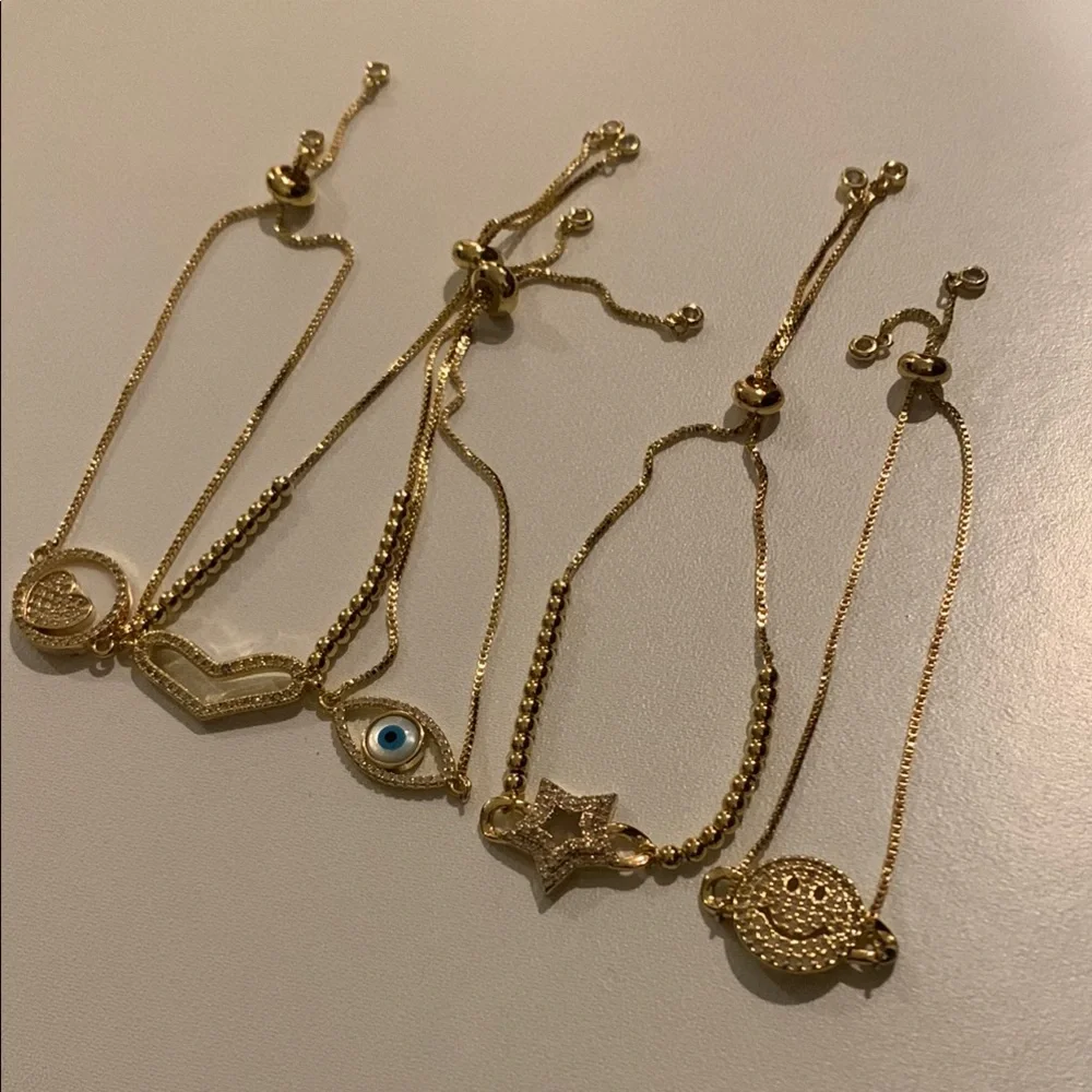 Assorted Adjustable Gold Bracelets - Picture 4 of 4